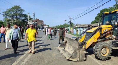 वीरगञ्जमा सडक विस्तार सुरु बिहानैदेखि डोजर चल्यो